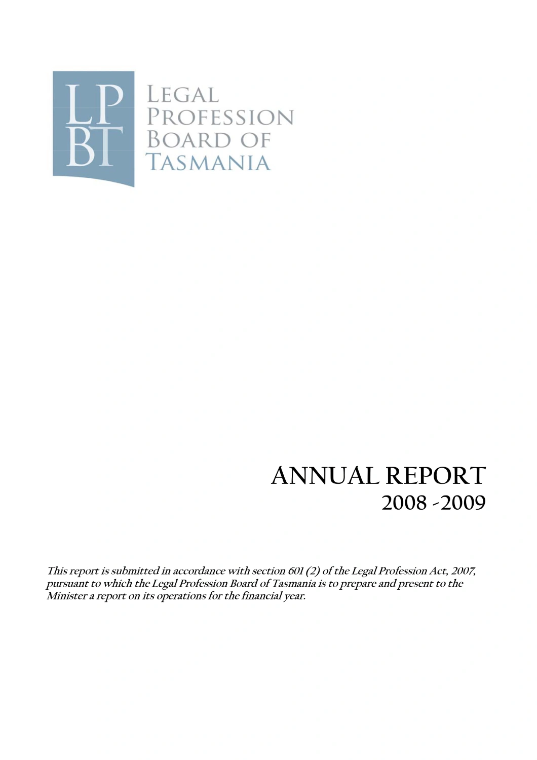 Annual Report 2008–2009